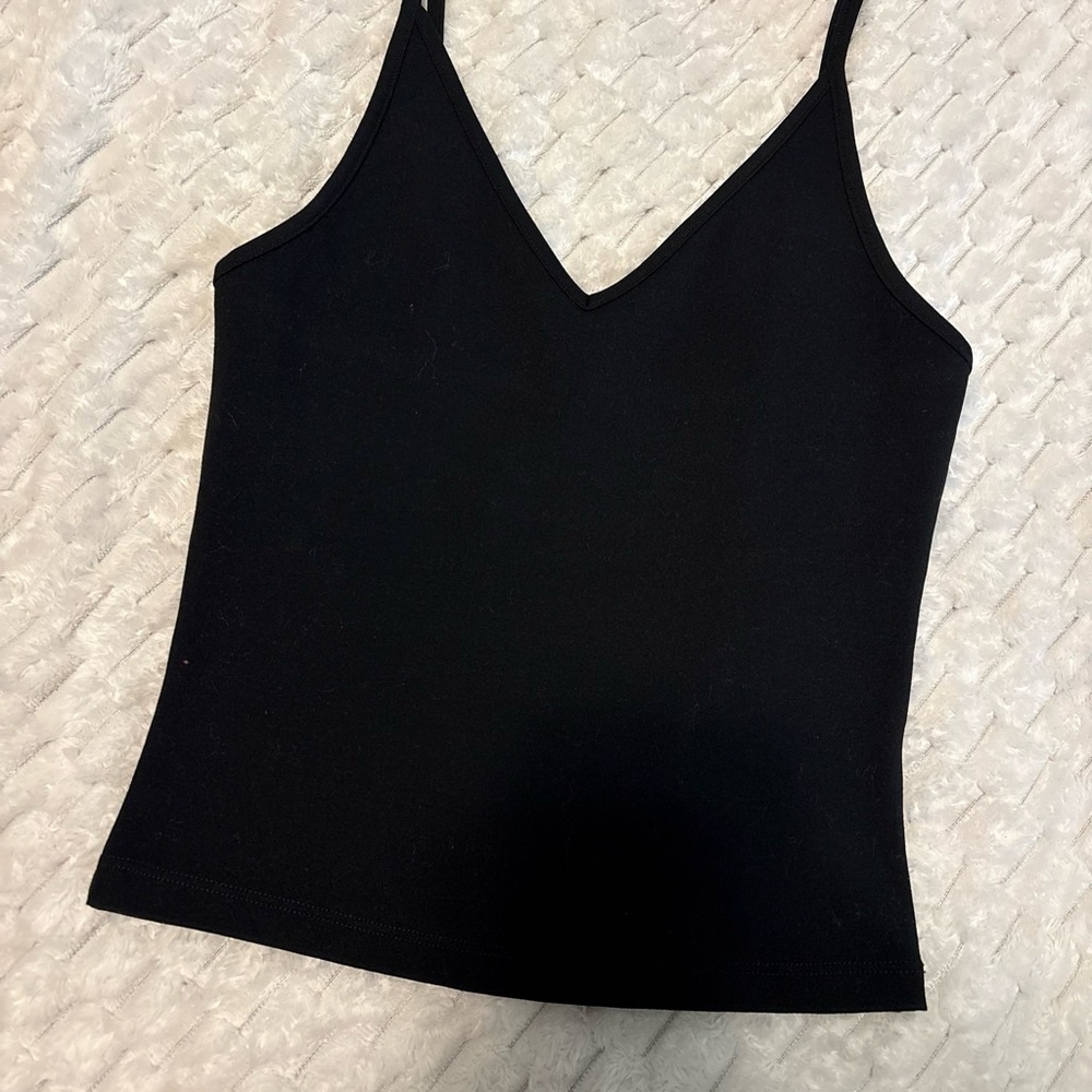 Garage Black V-Neck Spaghetti Strap Camisole